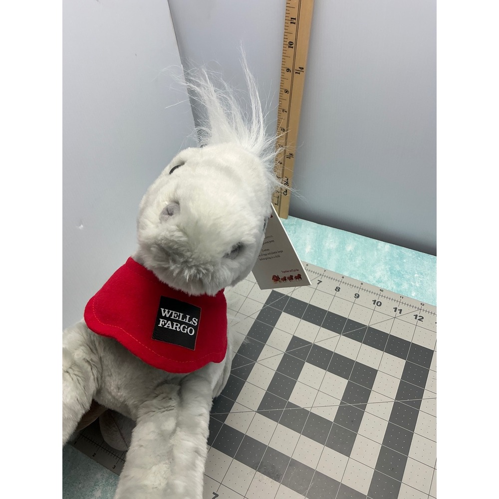 Wells Fargo Stuffed Animal Donkey Plush Toy Red Bandana New With Tags - Picture 5 of 8